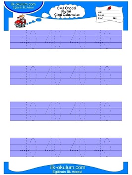 Çocuklar İçin Çizgi Çalışma Sayfaları 